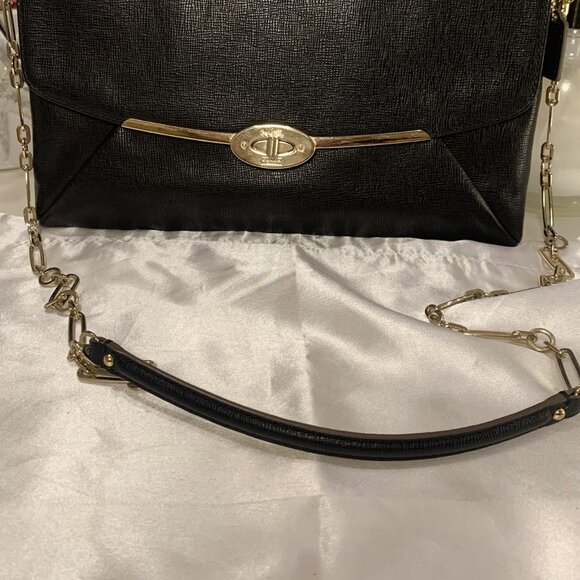COACH MADISON CLUTCH IN TEXTURED LEATHER LI BLACK F25240 - Picture 9 of 16
